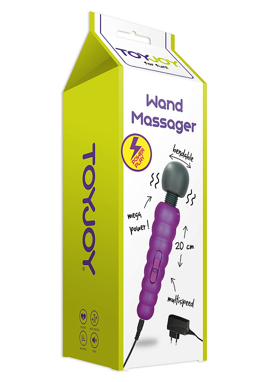 Фиолетовый вибратор Power Massager - 20 см. от Intimcat