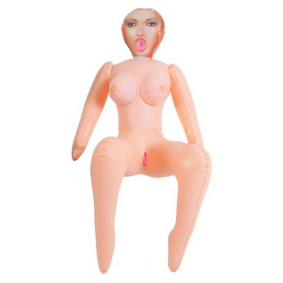 Рыженькая секс-кукла с согнутыми в коленях ногами - поливинилхлорид (ПВХ, PVC)
