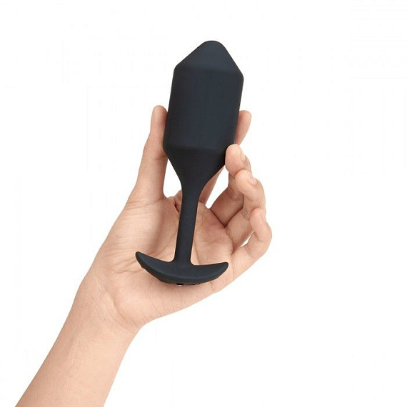 Черная пробка для ношения с вибрацией Snug Plug 4 - 14 см. от Intimcat