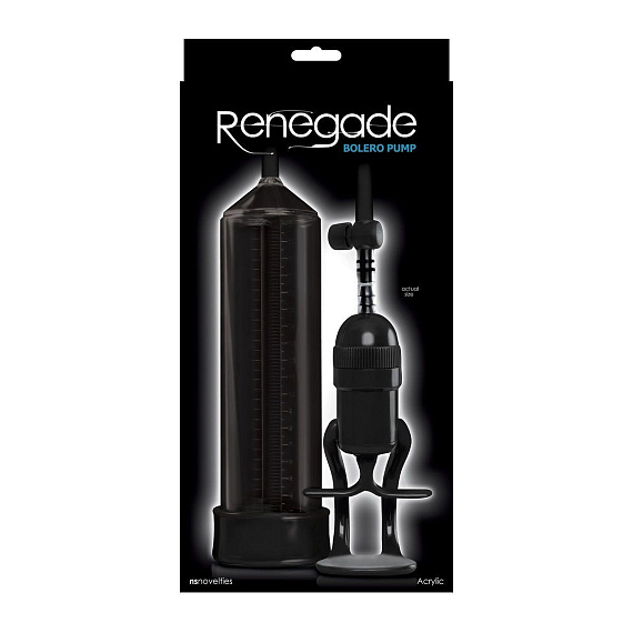 Чёрная вакуумная помпа Renegade Bolero Pump - анодированный пластик (ABS)