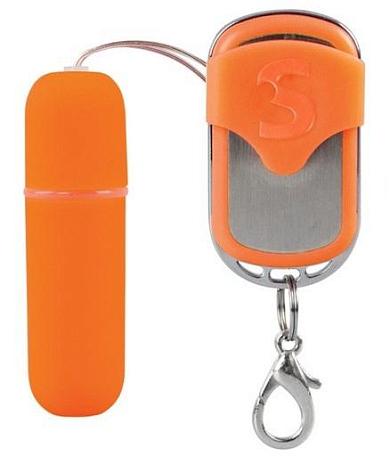 Оранжевая вибропуля  Remote Vibrating Bullet с пультом ДУ