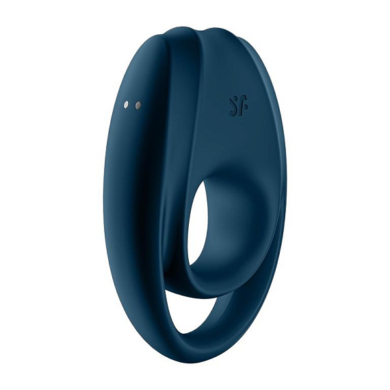 Темно-синее эрекционное кольцо Incredible Duo - фото 5