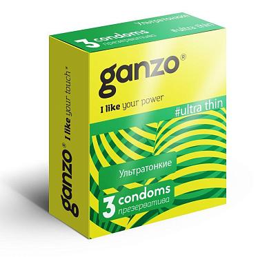 Ультратонкие презервативы Ganzo Ultra thin - 3 шт.