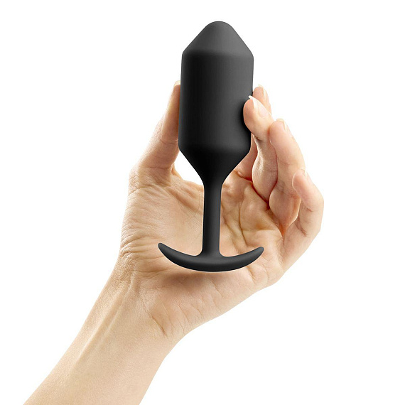 Чёрная пробка для ношения B-vibe Snug Plug 3 - 12,7 см. от Intimcat