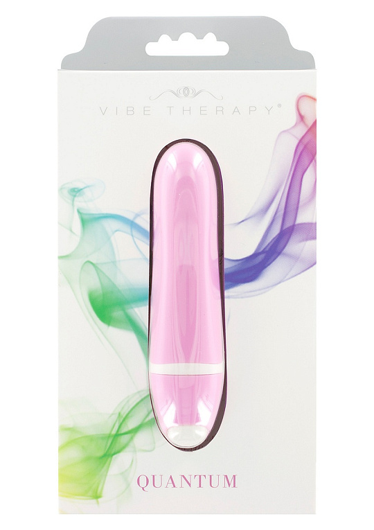 Розовый мини-вибратор Vibe Therapy Quantum - 9 см. - анодированный пластик (ABS)