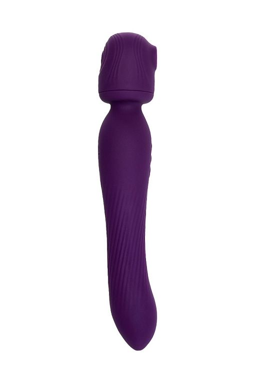 Фиолетовый универсальный стимулятор Kisom - 24 см. - силикон