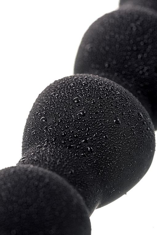 Черная анальная цепочка с вибрацией A-toys - 32,7 см. - фото 7