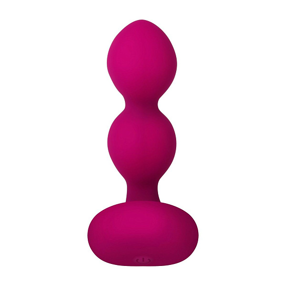 Розовые анальные шарики с вибрацией и расширением Bubble Butt - 12,3 см. Zero Tolerance