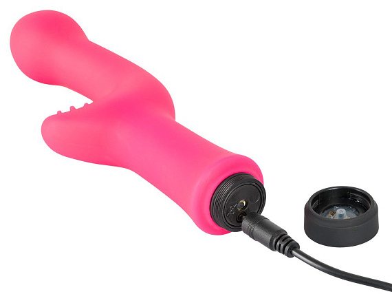 Розовый G-стимулятор с вибрацией Power Vibe Nubby - 18 см. - силикон