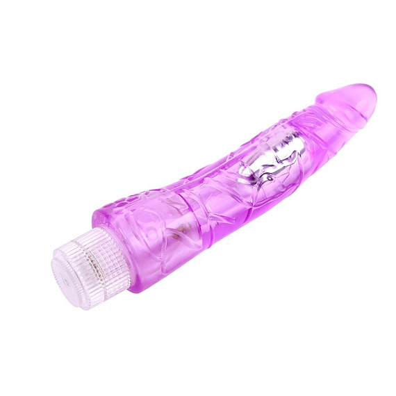 Фиолетовый вибратор Glitters Mr.Right - 23 см. от Intimcat