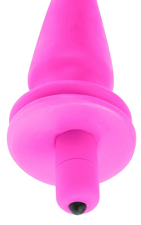 Розовая анальная вибропробка Vibrating Butt Plug - 14,5 см. от Intimcat