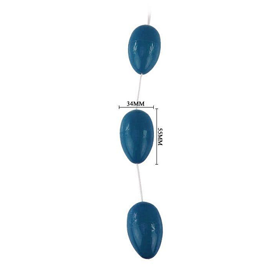 Голубые анальные шарики на связке Baile