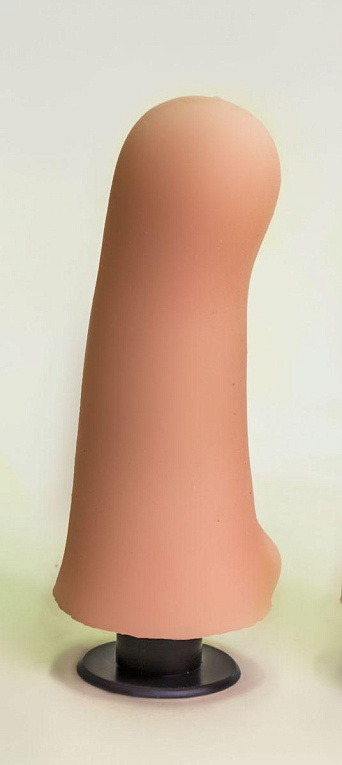 Женский страпон с вагинальной пробочкой - 17 см. - неоскин