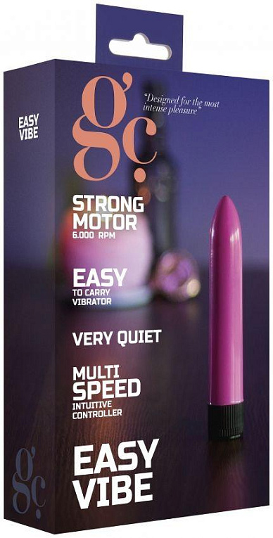 Фиолетовый вибратор GC Easy Vibe - 13,2 см. - анодированный пластик (ABS)