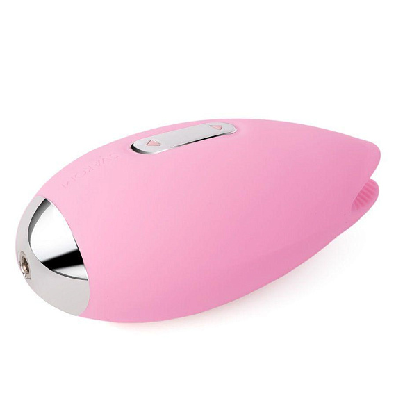 Розовый вибростимулятор клитора Candy с эффектом  поцелуя рыбки - силикон