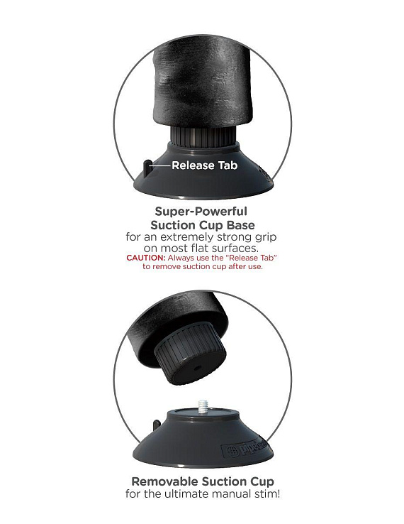 Двойной чёрный вибратор со съемной присоской Double Vibrating Double Penetrator - 20,3 см. Pipedream