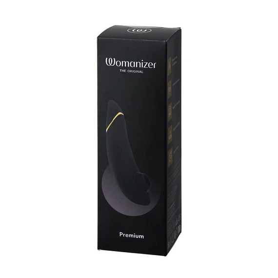 Черный бесконтактный клиторальный стимулятор Womanizer The Original Premium 