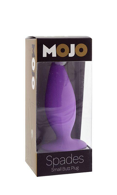 Фиолетовая анальная пробка MOJO SPADES SMALL BUTT PLUG - 10 см. - силикон