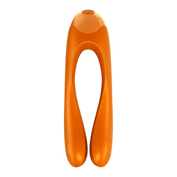 Оранжевый универсальный унисекс вибростимулятор Candy Cane от Intimcat