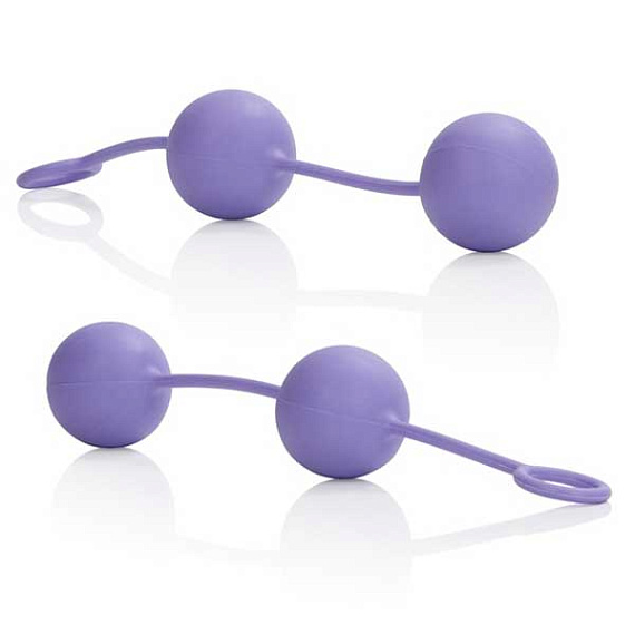 Фиолетовые вагинальные шарики Lia Love Balls - силикон
