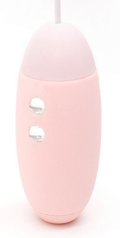 Нежно-розовое виброяйцо с вакуум-волновым действием Kiss Toy Miss VV - силикон