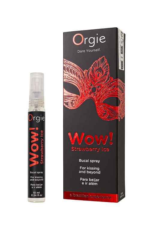 Оральный спрей ORGIE Wow! Strawberry Ice Blowjob Spray с охлаждающим и возбуждающим эффектом - 10 мл. ORGIE