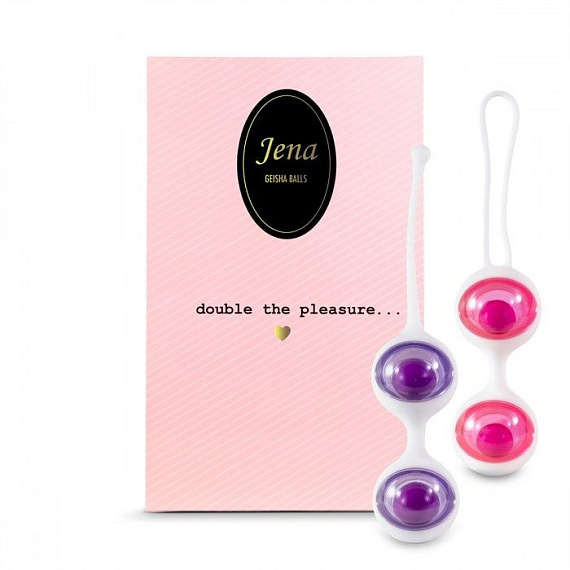 Комплект вагинальных тренажеров Jena Geisha Balls - анодированный пластик, силикон