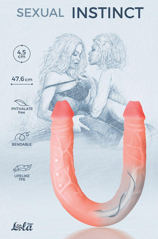 Гнущийся фаллоимитатор Sexual Instinct - 47,6 см. от Intimcat