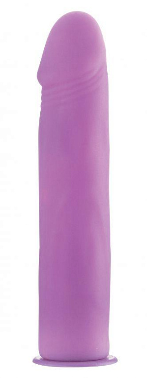 Фиолетовый страпон Deluxe Silicone Strap On 8 Inch - 20 см. - силикон