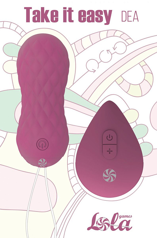 Фиолетовые вагинальные виброшарики Dea с пультом ДУ - силикон