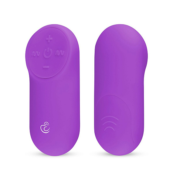 Фиолетовое виброяйцо Vibrating Egg с пультом ДУ - анодированный пластик (ABS)