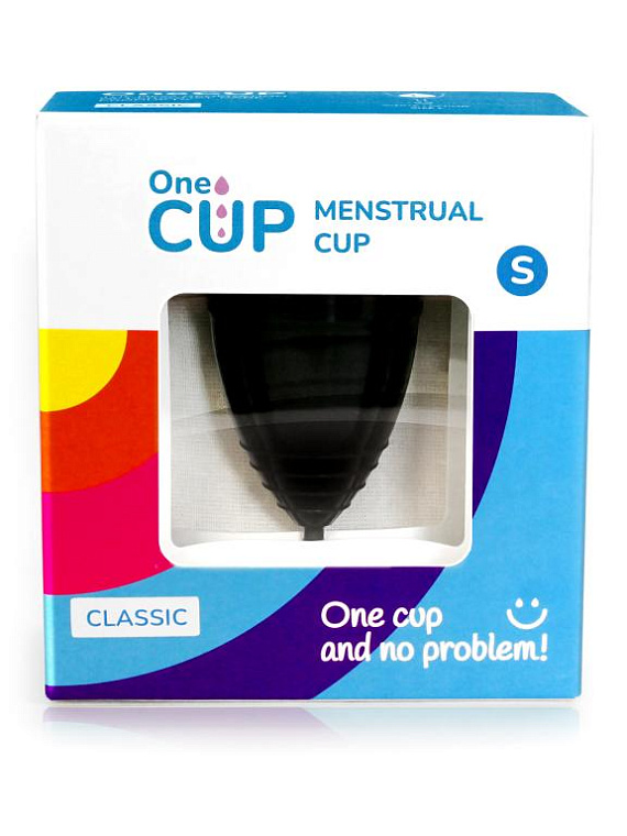 Черная менструальная чаша OneCUP Classic - размер S - фото 6