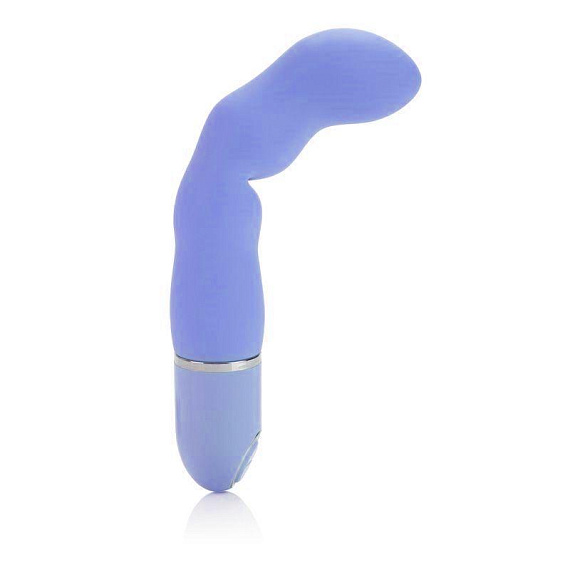 Голубой гнущийся вибратор 10-Function Silicone Pleasure Bendie Wavy G s - 17,8 см. от Intimcat