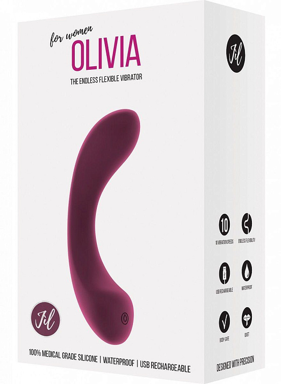 Розовый гнущийся вибратор Olivia - 15,6 см. от Intimcat