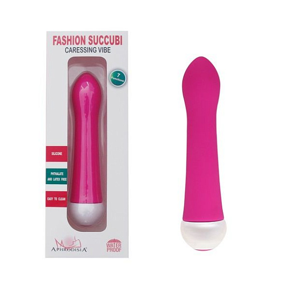 Розовый вибратор Fashion Succubi Caressing Vibe - 14,5 см. - силикон