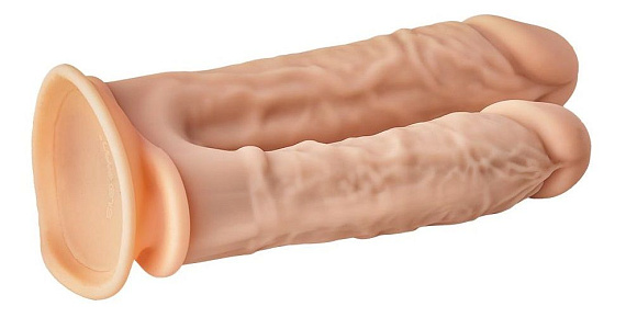 Телесный анально-вагинальный фаллоимитатор Double Penetrator - 19,5 см. - фото 7