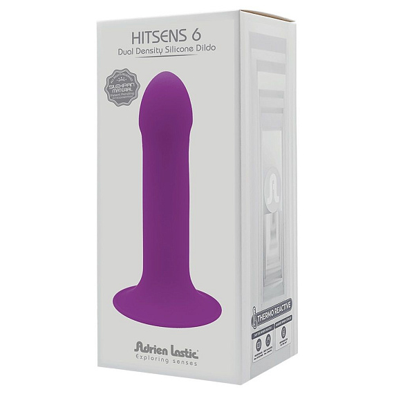 Фиолетовый дилдо на присоске  Hitsens 6 - 13,5 см. - силикон