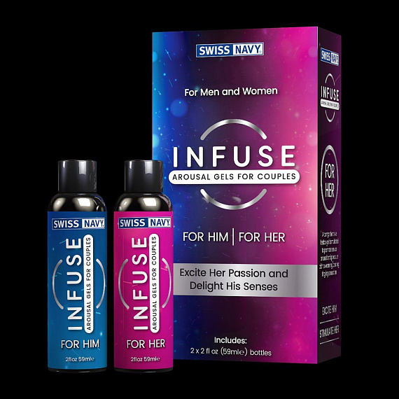 Возбуждающие лубриканты для пар INFUSE Arousal Gels for Couples - 2х59 мл.