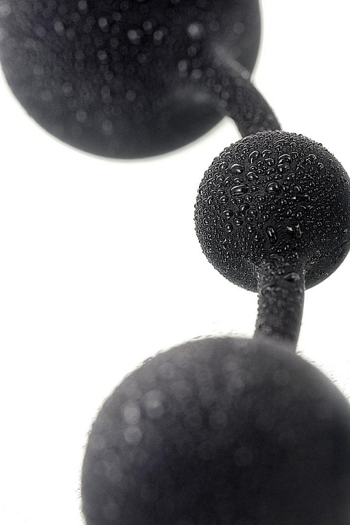 Черная анальная цепочка A-toys с шариками - 35,9 см. - фото 8