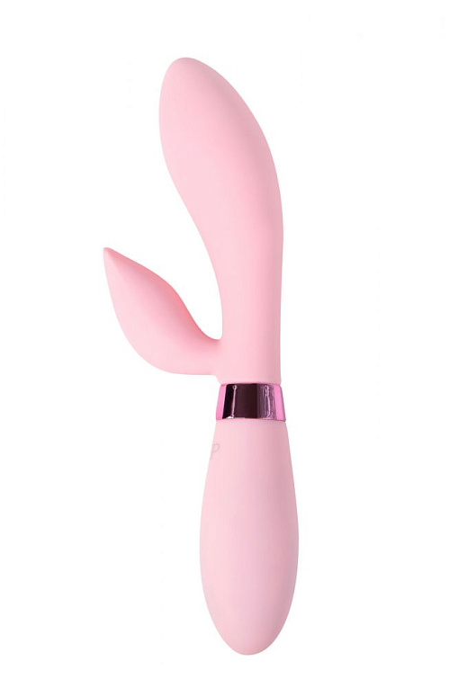 Нежно-розовый вибратор-кролик с независимыми моторчиками Indeep Malena - 21,5 см. от Intimcat
