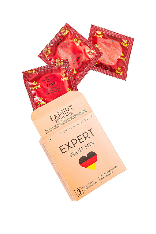 Ароматизированные презервативы EXPERT Fruit Mix - 3 шт. - латекс