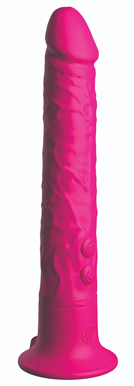Ярко-розовый вибромассажер-реалистик с присоской Classix Wall Banger 2.0 - 19,1 см. - силикон