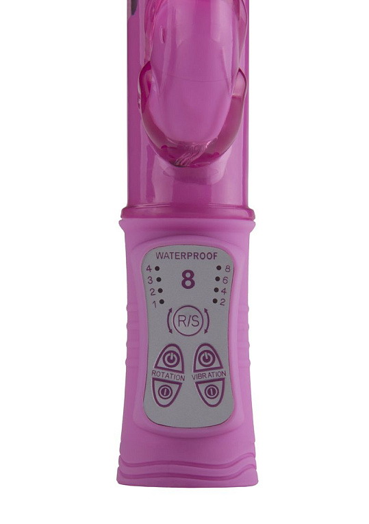 Розовый вибратор Tarzan 2.0 с отростками для дополнительной стимуляции - 23,9 см. - термопластичный эластомер (TPE)