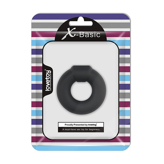 Черное эрекционное кольцо Ultra Soft Platinum Cure Silicone Cockring - силикон