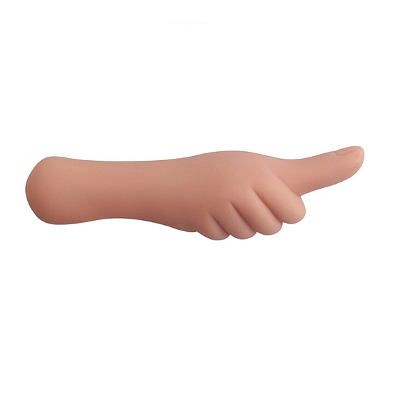 Телесный вибромассажёр Thumb-up Teaser в форме руки - 16 см. - силикон