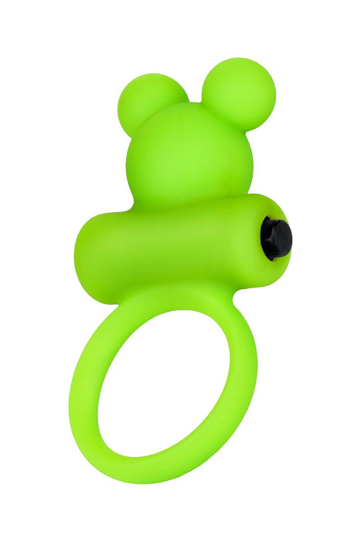 Зеленое виброкольцо на пенис A-Toys - силикон