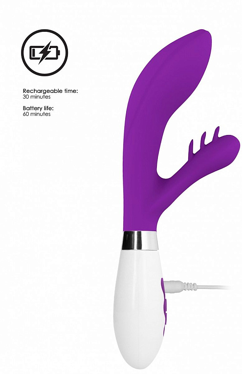 Фиолетовый вибратор-кролик Agave - 23,1 см. от Intimcat