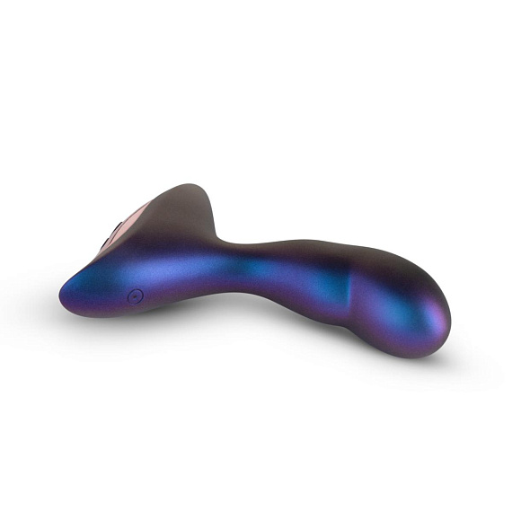 Фиолетовый вибромассажер Intergalactic с пультом - 12,6 см. - анодированный пластик, силикон