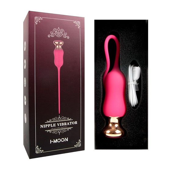 Розовый тонкий стимулятор Nipple Vibrator - 23 см. - фото 6