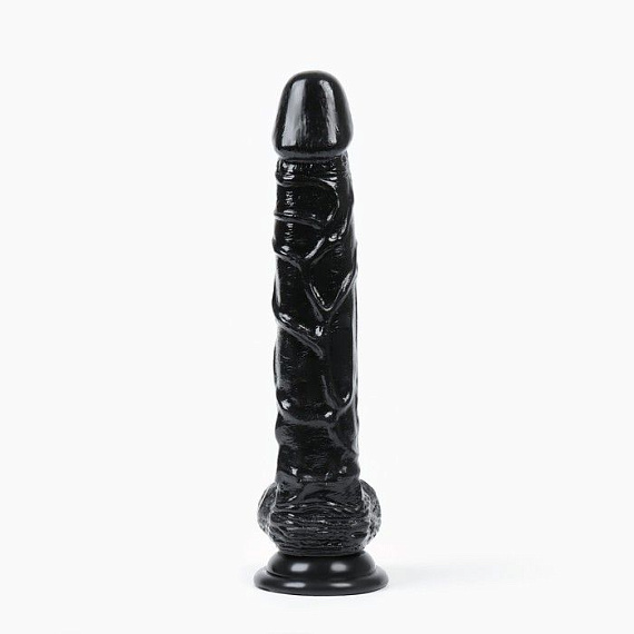 Черный фаллоимитатор-реалистик «Оки-Чпоки» - 25 см. от Intimcat